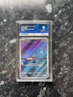 Pokemon Cleffa Obsidian Flames Illustration Rare 202/197 Ace Grading 9 - Image 1