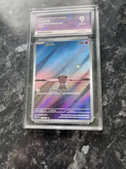 Pokemon Cleffa Obsidian Flames Illustration Rare 202/197 Ace Grading 9 - Image 2