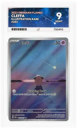 Pokemon Cleffa Obsidian Flames Illustration Rare 202/197 Ace Grading 9 - Image 4