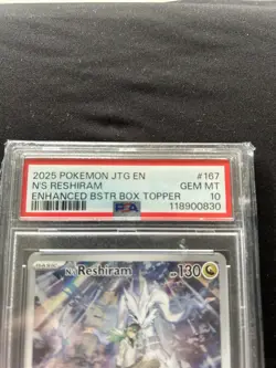 Pokemon N's Reshiram 167/159 Journey Together Illustration Rare Holo Box Topper… - Image 2