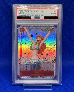 PSA9 Nami OP01-016 Manga Alt Art One Piece Card Japanese The Best - Image 1