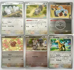 Cute Colorless Normal Type Pokemon TCG Scarlet & Violet Holo & RevHolo Lot 6 - Image 1