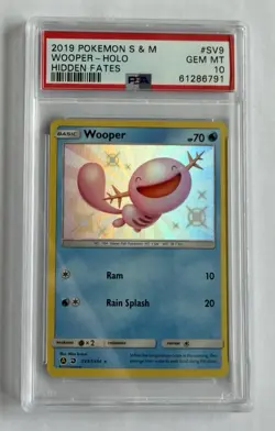 Pokemon Hidden Fates Wooper SV9 PSA 10 - Image 1