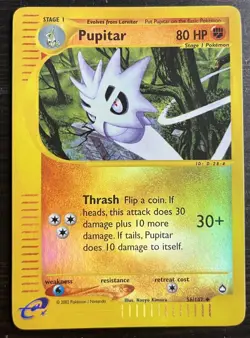 Pokemon TCG Pupitar 56/147 Reverse Holo Aquapolis - Image 1