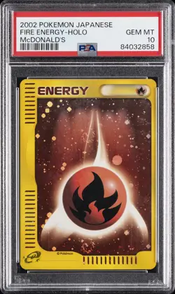 2002 POKEMON JPN MCDONALD'S FIRE ENERGY-HOLO PSA 10 - Image 1
