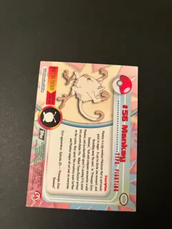 Foil Holo Mankey 56 Card Pokemon Topps Series 1 Black Label Trading Card - Image 4
