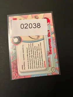 Foil Holo Mankey 56 Card Pokemon Topps Series 1 Black Label Trading Card - Image 5