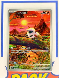 Larvesta Illustration Rare IR 099/086 Black Bolt Pokemon TCG - Image 1