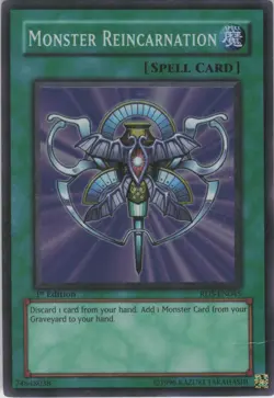 Monster Reincarnation RDS-EN045 Super Rare Rise of Destiny Yu-Gi-Oh MP - Image 1