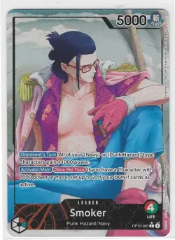 ONE PIECE TCG SMOKER OP10-001 ALT ART CARD ROYAL BLOOD ENGLISH - Image 1