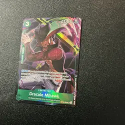 Bandai Dracule Mihawk One Piece Holo ST12-003 Character Card 4000 Power - Image 1
