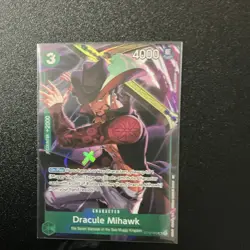 Bandai Dracule Mihawk One Piece Holo ST12-003 Character Card 4000 Power - Image 4