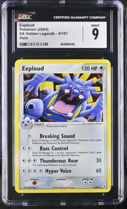 CGC 9 Exploud Holo 6/101 EX Hidden Legends 2004 Pokemon Card - Image 1
