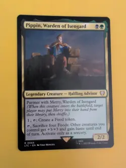 Pippin, Warden of Isengard. RAre LTC Halfling Advisor Magic the Gathering Card. - Image 2