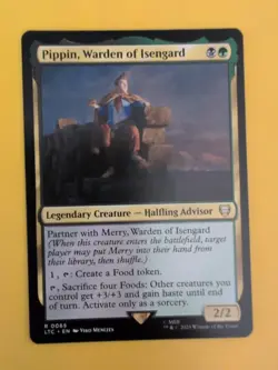 Pippin, Warden of Isengard. RAre LTC Halfling Advisor Magic the Gathering Card. - Image 3