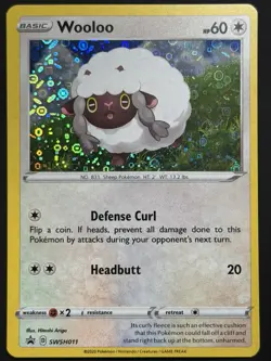 Off Center - Wooloo Holo NM SWSH011 General Mills Promo Pokemon Card - Image 4