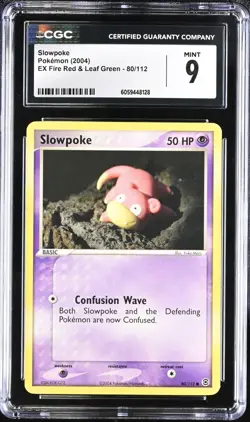 CGC 9 Slowpoke 80/112 EX FireRed & LeafGreen 2004 Pokemon Card - Image 1