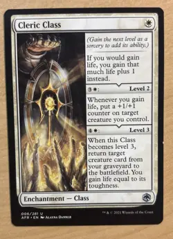 MTG Cleric Class Card, Adventures In Forgotten Realms - Image 1