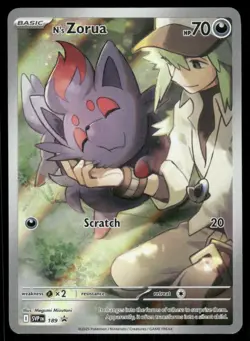 Pokemon Cards N's Zorua 189 Scarlet & Violet Promo NM *4 - Image 1