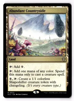 Abundant Countryside 22 Commander: Lorwyn Eclipsed Normal NM - Image 1