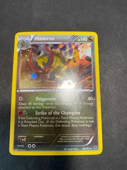 Haxorus 69/101 Holo Rare Plasma Blast Pokemon Card TCG RARE - Image 1