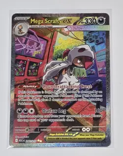 Mega Scrafty EX 285/217 SIR Ascended Heroes Special Illustration Pokemon NM/M - Image 1