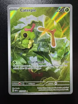 Caterpie 172/165 Illustration Rare Sv: Scarlet & Violet 151 Holo Pokemon TCG Eng - Image 1