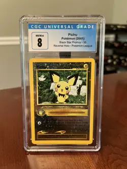 Pokemon Pichu 2001 Black Star Promo CGC 8 NM/Mint Reverse Holo - Image 1