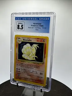 CGC 8.5 Pokemon Ninetales 1999 English Unlimited Base Set Holo 12/102 Mint + NM - Image 1