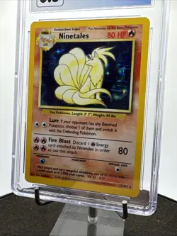 CGC 8.5 Pokemon Ninetales 1999 English Unlimited Base Set Holo 12/102 Mint + NM - Image 4