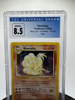 CGC 8.5 Pokemon Ninetales 1999 English Unlimited Base Set Holo 12/102 Mint + NM - Image 5