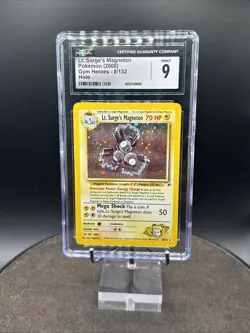 2000 Pokemon Lt. Surge's Magneton Holo Gym Heroes 8/132 CGC 9 MINT - Image 1