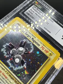2000 Pokemon Lt. Surge's Magneton Holo Gym Heroes 8/132 CGC 9 MINT - Image 5