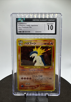 CGC 10 Typhlosion Holo 157 Neo Genesis Premium File Pokemon Japanese Gem Mint - Image 1