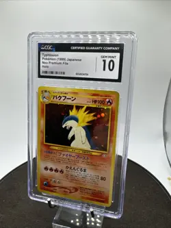CGC 10 Typhlosion Holo 157 Neo Genesis Premium File Pokemon Japanese Gem Mint - Image 5