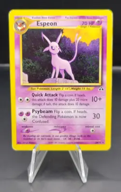 Pokemon TCG Espeon 20/75 Black Star Rare LP - Neo Discovery - Image 1