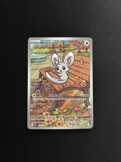 Minccino 152/086 Holo Illustration Rare Pokemon TCG Black Bolt IR - Image 1