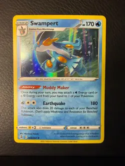 Swampert Rare Fusion Strike Holo 064/264 NM/M Pokemon Holo - Image 1
