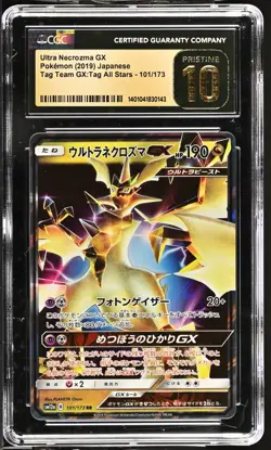 CGC 10 Pristine Ultra Necrozma GX 101/173 Tag Team GX: Tag All Stars Pokemon - Image 1