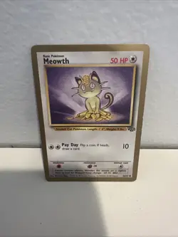 LP Meowth 56/64 Gold Bordered Promo Miscellaneous Cards AUTHENTIC Pokemon Card - Image 1