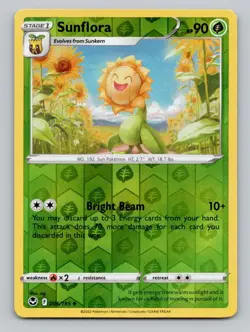 Reverse Holo Sunflora 006/195 Uncommon Silver Tempest Pokemon - Image 1