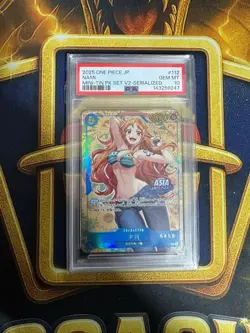 Onepiece Card Game Nami P-112 V2 Numerata Serial Mini Tin Pack Serialized PSA10 - Image 2