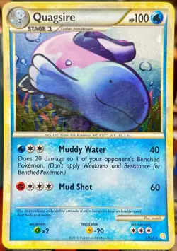Pokemon - Quagsire Holo - 9/123 - HeartGold & SoulSilver - Rare Card - NM/LP 🔥 - Image 1