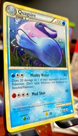 Pokemon - Quagsire Holo - 9/123 - HeartGold & SoulSilver - Rare Card - NM/LP 🔥 - Image 2
