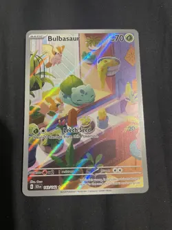 Pokemon TCG Bulbasaur Holo Card Illustration Stellar Crown Rare 143/142 NM/M - Image 1