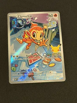 Pokemon Chimchar 041 Black Star Promo MEP TCG Partner Card - Image 1