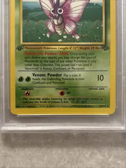 1999 Pokemon Jungle 1st Edition Venomoth #29 PSA 8 NM MT - Image 2