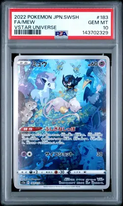 2022 POKEMON JPN SWORD & SHIELD VSTAR UNIVERSE #183 FULL ART/MEW PSA 10 - Image 1