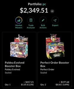 Paldea Evolved Booster Box 2 Pokemon center ETB 3 total booster boxs worth 2.3K - Image 1
