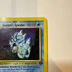 2000 Pokemon Giovanni's Gyarados 5/132 Gym Challenge Unlimited Holo HEAD SWIRL - Image 5